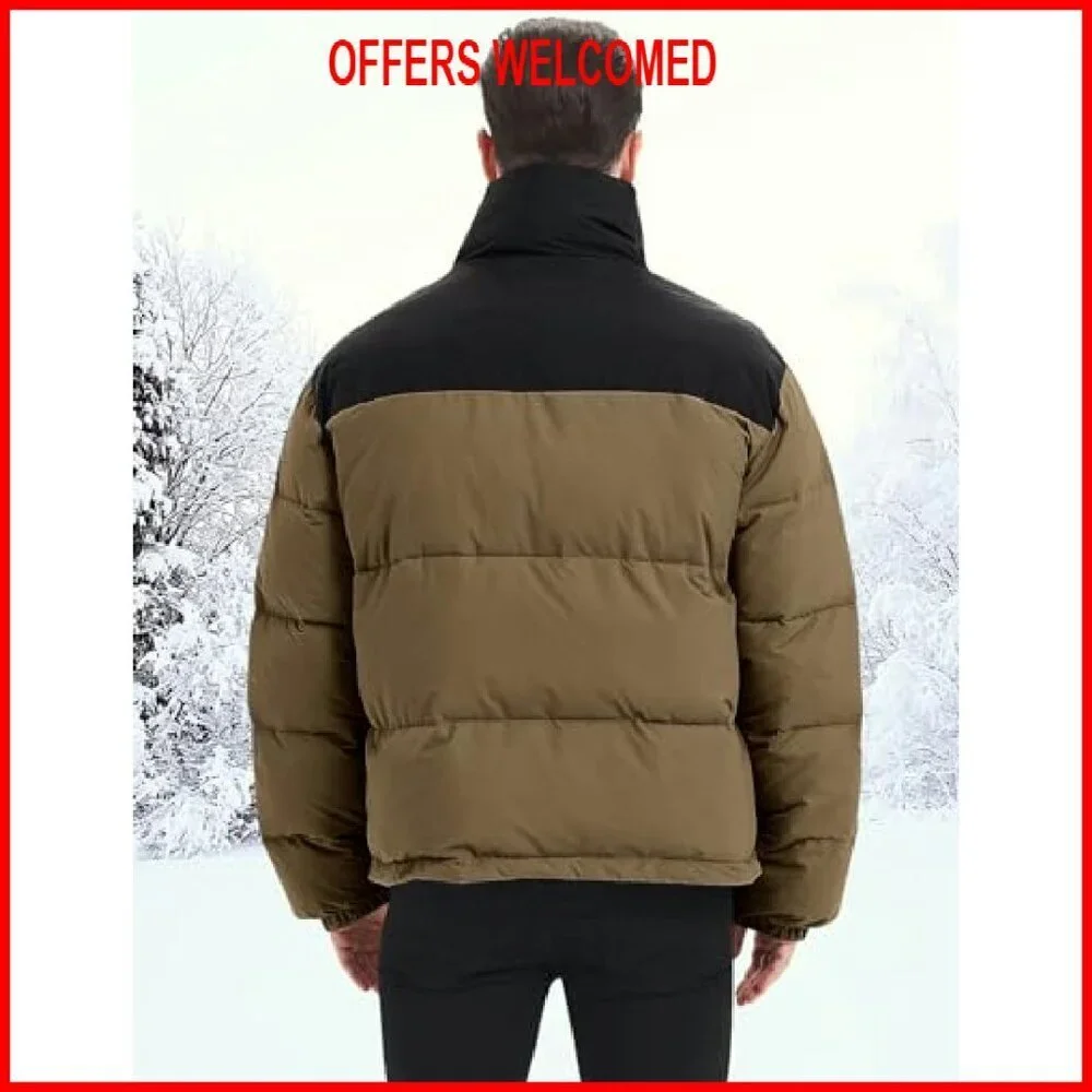 Men's Puffer Jacket Water Resistant Lightweight Quilted Winter Coat